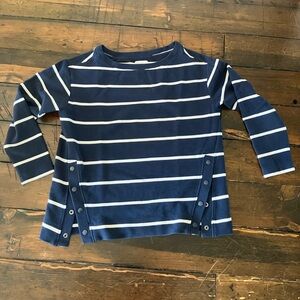 Lou & Grey Loft Navy and White Knit Top